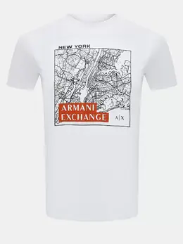 Armani Exchange: Белая футболка 