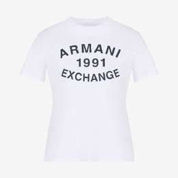 Armani Exchange: Белая футболка 