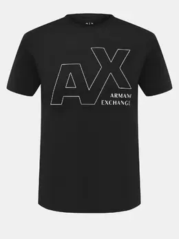 Armani Exchange: Чёрная футболка 