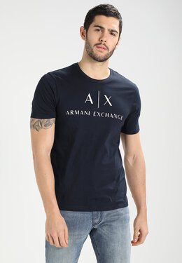 Armani Exchange: Футболка с принтом 