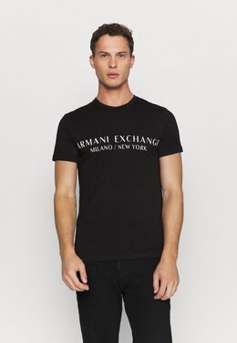 Armani Exchange: Футболка с принтом 