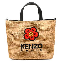 Kenzo: Бежевая спортивная сумка 