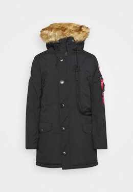 Alpha Industries: Чёрный пуховик 