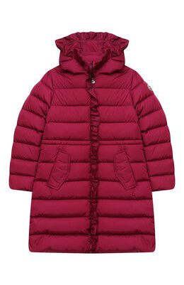 Moncler: Бордовое пальто