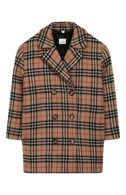 Burberry: Двубортное пальто Vintage Check