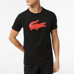 Lacoste: Чёрная футболка Red