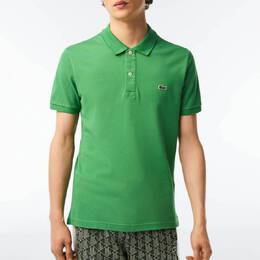 Lacoste: Зелёное поло 