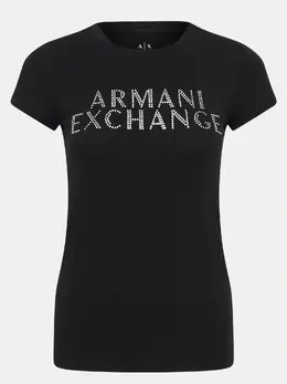 Armani Exchange: Чёрная футболка 