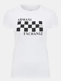 Armani Exchange: Белая футболка 