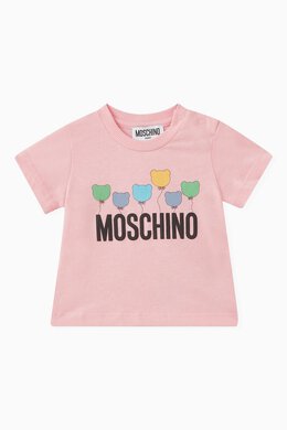 Moschino: Хлопковая футболка Iconic