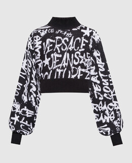 Versace Jeans Couture: Чёрный свитер 