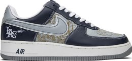 Nike: Синие кроссовки Air Force 1 Low