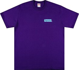 Supreme: Фиолетовая футболка  No More Shit