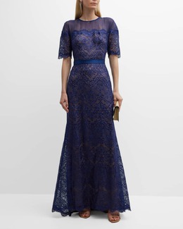 Tadashi Shoji: Кружевное платье 