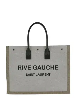 Saint Laurent: Чёрная сумка-шоппер Rive Gauche