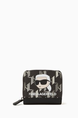 Karl Lagerfeld: Чёрный кошелёк Ikonik Monogram