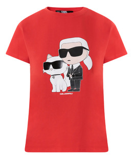 Karl Lagerfeld: Хлопковая футболка Ikonik Karl