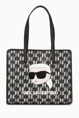 Karl Lagerfeld: Чёрная сумка-шоппер Ikonik Karl