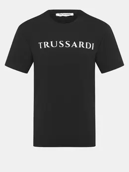 Trussardi: Чёрная футболка 