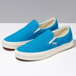 VANS: Голубые кроссовки Classic Slip On