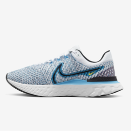 Nike: Белые кроссовки React Infinity Run Flyknit