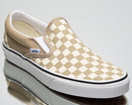 VANS: Бежевые кроссовки Classic Slip On