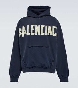 Balenciaga: Синяя толстовка 