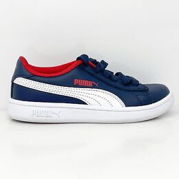 PUMA: Голубые кроссовки Smash V2