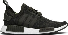 Adidas: Зелёные кроссовки  NMD_R1 Primeknit