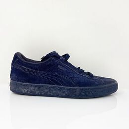 PUMA: Синие кроссовки Suede Classic