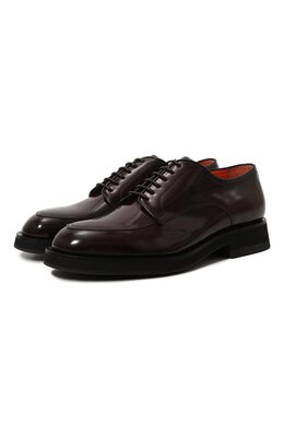 Santoni: Бордовые туфли 