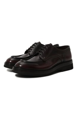 Santoni: Бордовые туфли 