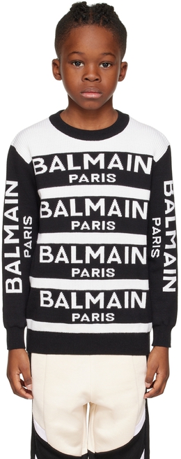 Balmain: Чёрный свитер