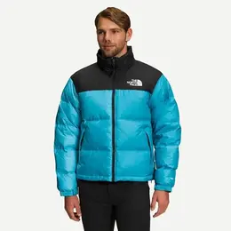 The North Face: Синий пуховик 