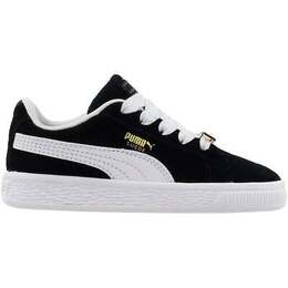 Puma: Чёрные кроссовки Suede Classic