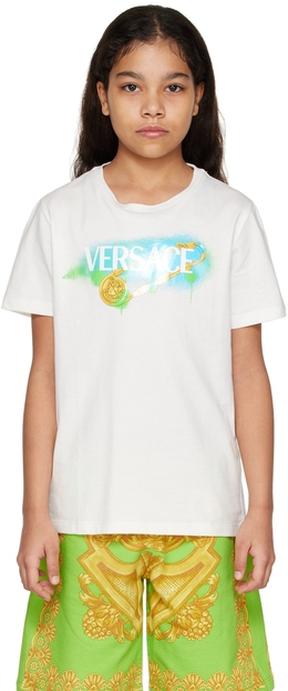 Versace: Белая футболка