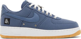 Nike: Голубые кроссовки Air Force 1 Low