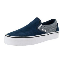 Vans: Голубые кроссовки Classic Slip On