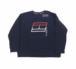 Tommy Hilfiger: Тёмный свитшот TH