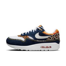 Nike: Голубые кроссовки Air Max 1 Premium