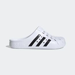 adidas: Белые сабо Adilette