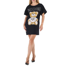 Moschino: Чёрное платье Teddy Bear