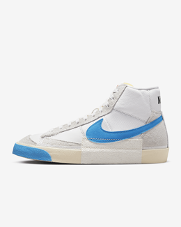 Nike: Белые кроссовки Blazer Mid