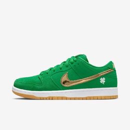 Nike: Зелёные кроссовки SB Dunk Low Pro