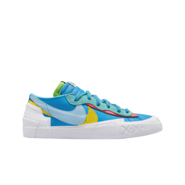 Nike: Голубые кроссовки Blazer Low