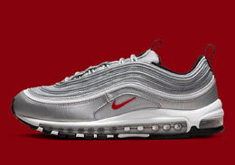 Nike: Серебристые кроссовки Air Max 97