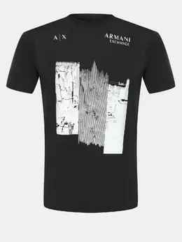 Armani Exchange: Чёрная футболка 