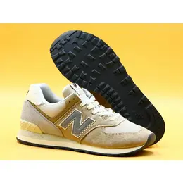 New Balance: Белые кроссовки  574