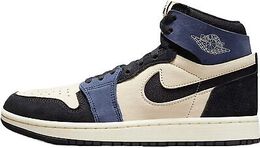 Jordan: Голубые кроссовки Air Jordan 1 Zoom