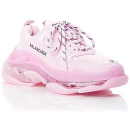 Balenciaga: Розовые кроссовки Triple S